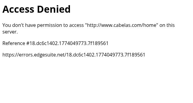Screenshot of cabelas.com