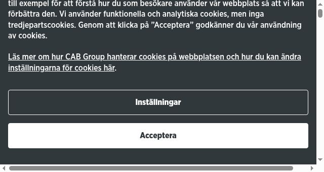 Screenshot of cabgroup.se