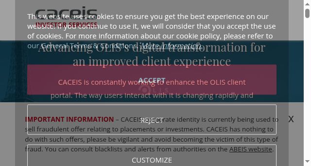 Screenshot of caceis.com