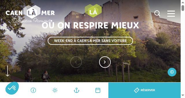 Screenshot of caenlamer-tourisme.fr
