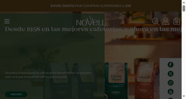 Screenshot of cafesnovell.com