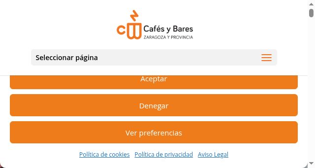 Screenshot of cafesybares.com