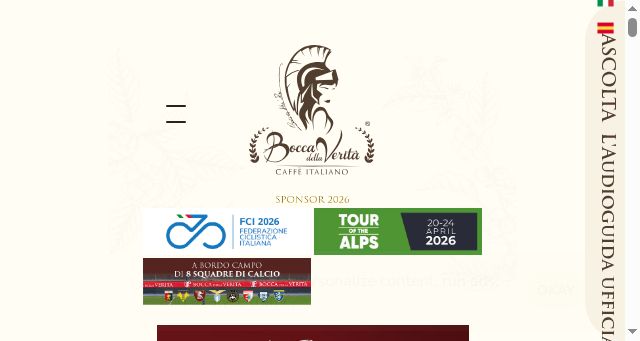 Screenshot of caffeboccadellaverita.com