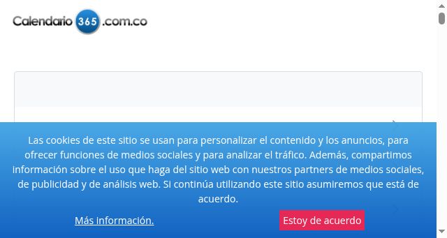 Screenshot of calendario-365.com.co