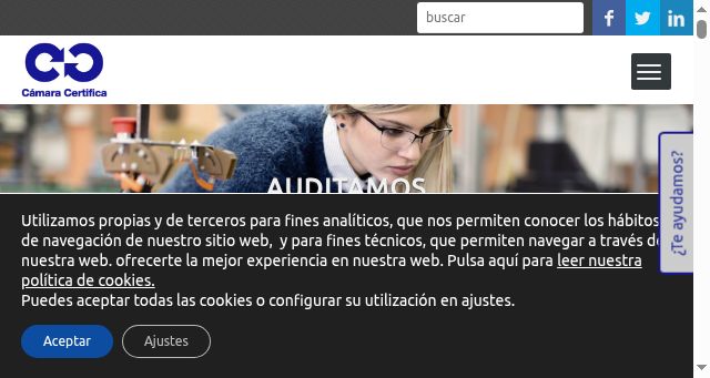 Screenshot of camaracertifica.es