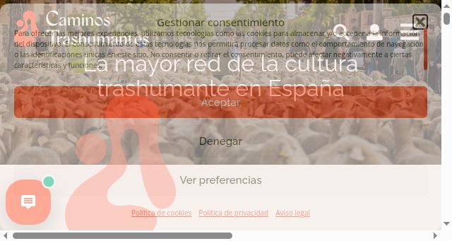 Screenshot of caminostrashumantes.com