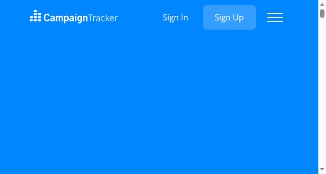 Screenshot of campaigntracker.io