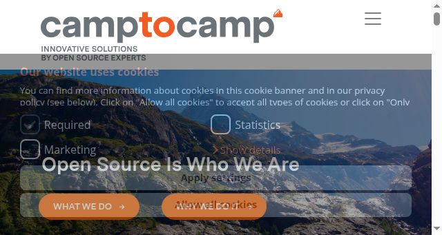Screenshot of camptocamp.com