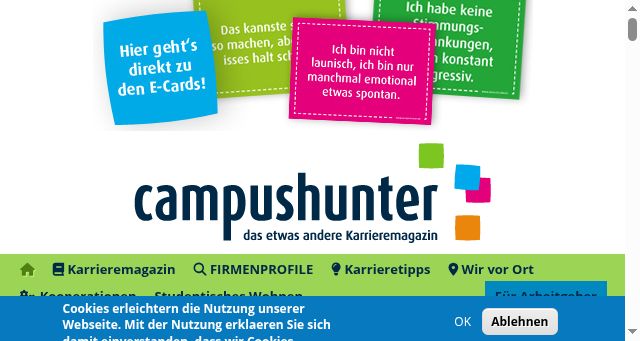 Screenshot of campushunter.de