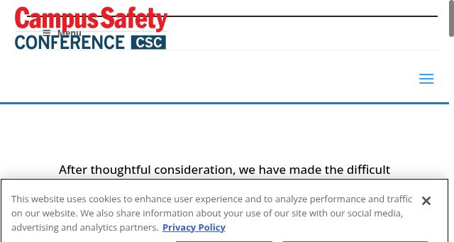Screenshot of campussafetyconference.com