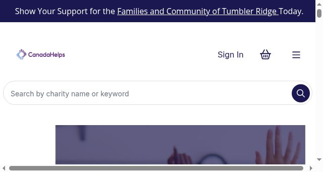 Screenshot of canadahelps.org