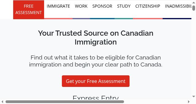 Screenshot of canadavisa.com