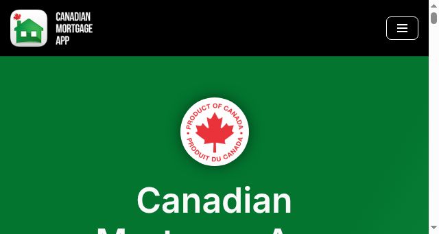Screenshot of canadianmortgageapp.com