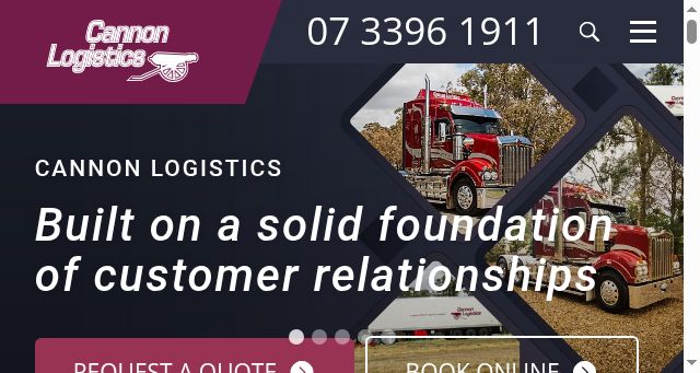 Screenshot of cannonlogistics.com.au