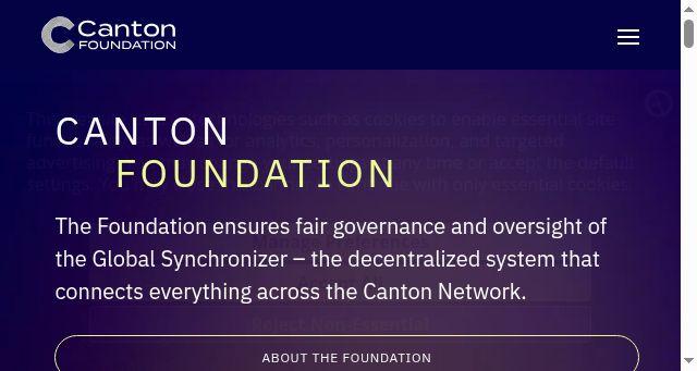 Screenshot of canton.foundation