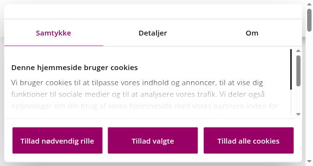 Screenshot of caparol.dk