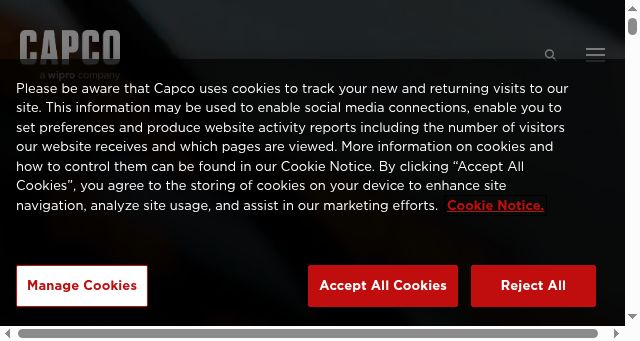 Screenshot of capco.com