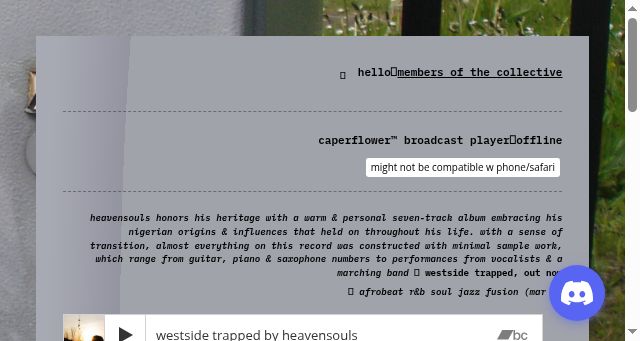 Screenshot of caperflower.com