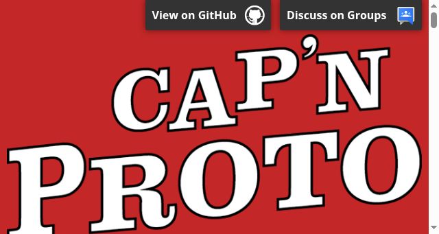 Screenshot of capnproto.org