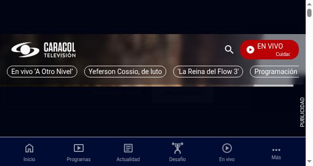 Screenshot of caracoltv.com