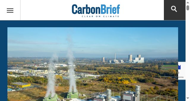 Screenshot of carbonbrief.org