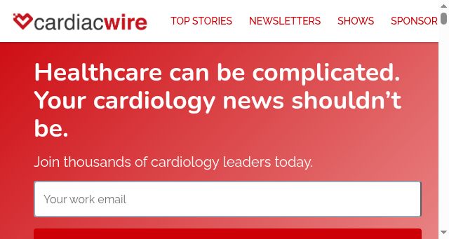 Screenshot of cardiacwire.com