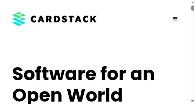 Screenshot of cardstack.com