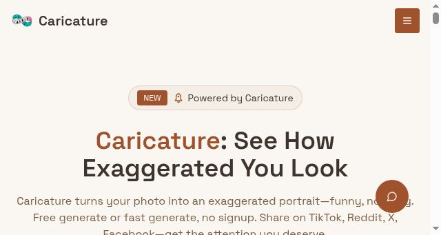 Screenshot of caricature.click