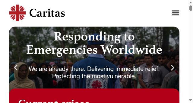 Screenshot of caritas.org