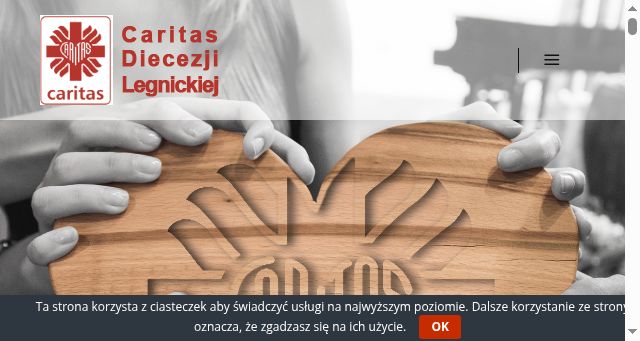 Screenshot of caritaslegnica.pl
