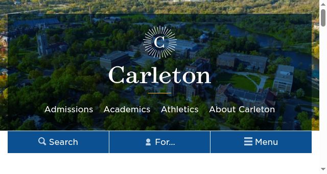 Screenshot of carleton.edu