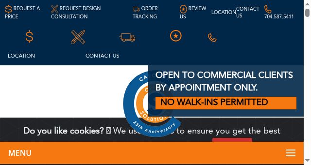 Screenshot of carolinaofficesolutions.com