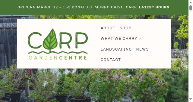 Screenshot of carpgardencentre.ca