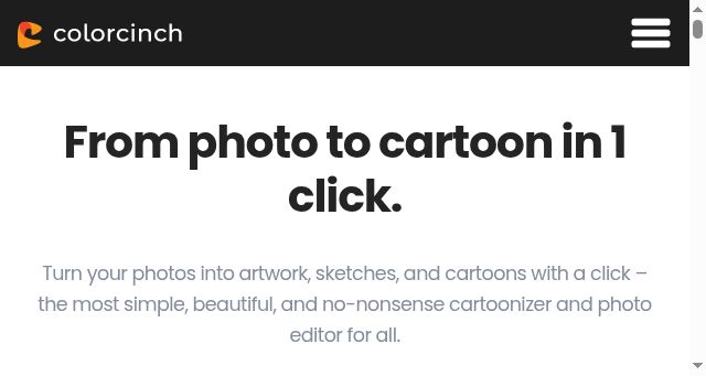 Screenshot of cartoonize.net