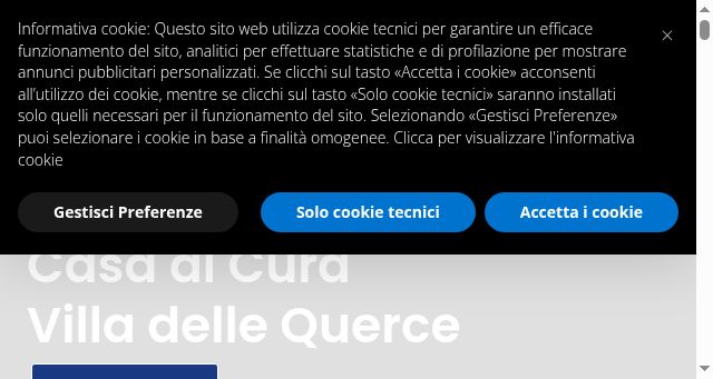Screenshot of casadicuravilladellequerce.it