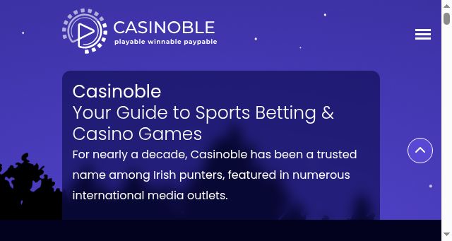 Screenshot of casinoble.ie