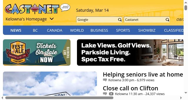 Screenshot of castanet.net