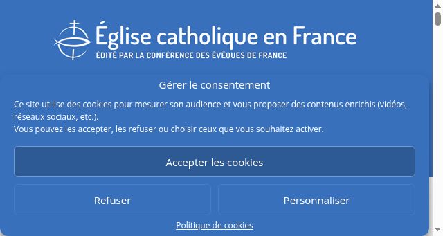 Screenshot of catholique.fr