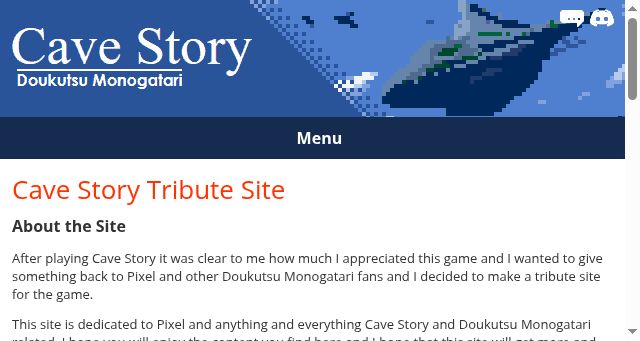 Screenshot of cavestory.org