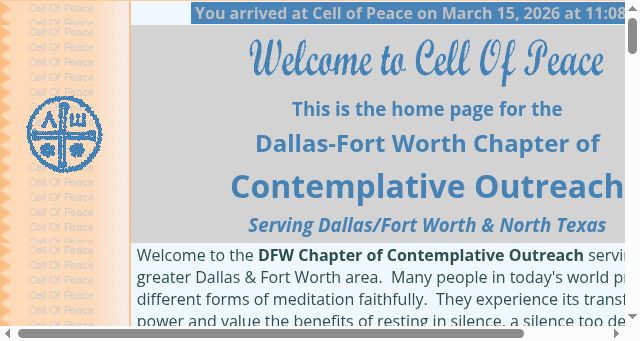 Screenshot of cellofpeace.com