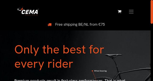 Screenshot of cemabearing.be