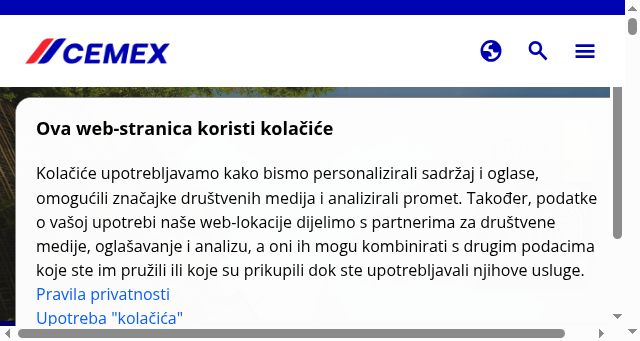 Screenshot of cemex.hr