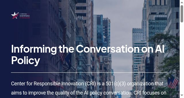 Screenshot of centerforresponsibleinnovation.us