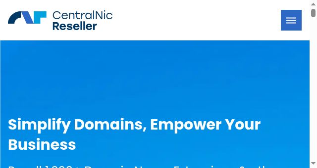Screenshot of centralnicreseller.com