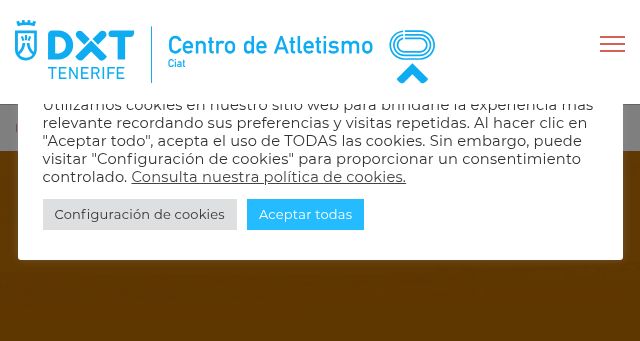 Screenshot of centroatletismotenerife.net
