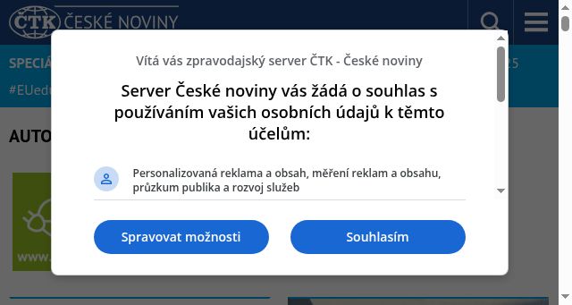 Screenshot of ceskenoviny.cz