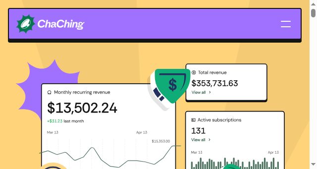 Screenshot of chaching.io