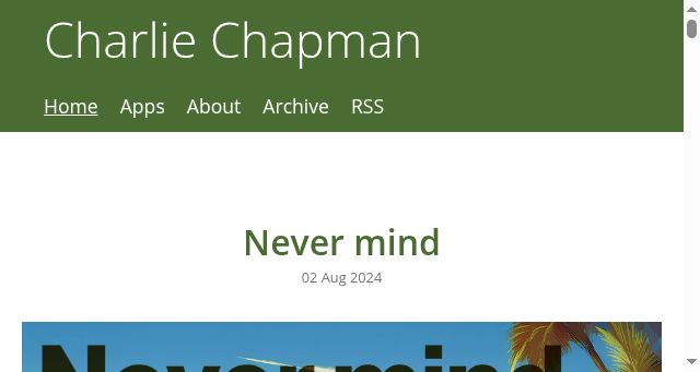 Screenshot of charliemchapman.com