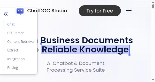 Screenshot of chatdoc.studio