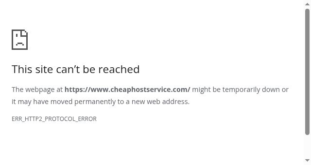 Screenshot of cheaphostservice.com